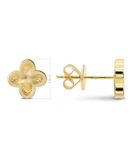 Devata Clover Stud Earrings in 14K Gold, approx. 2.6grams