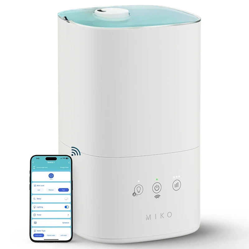 Miko Cool Mist Humidifier with App Control Breeze +