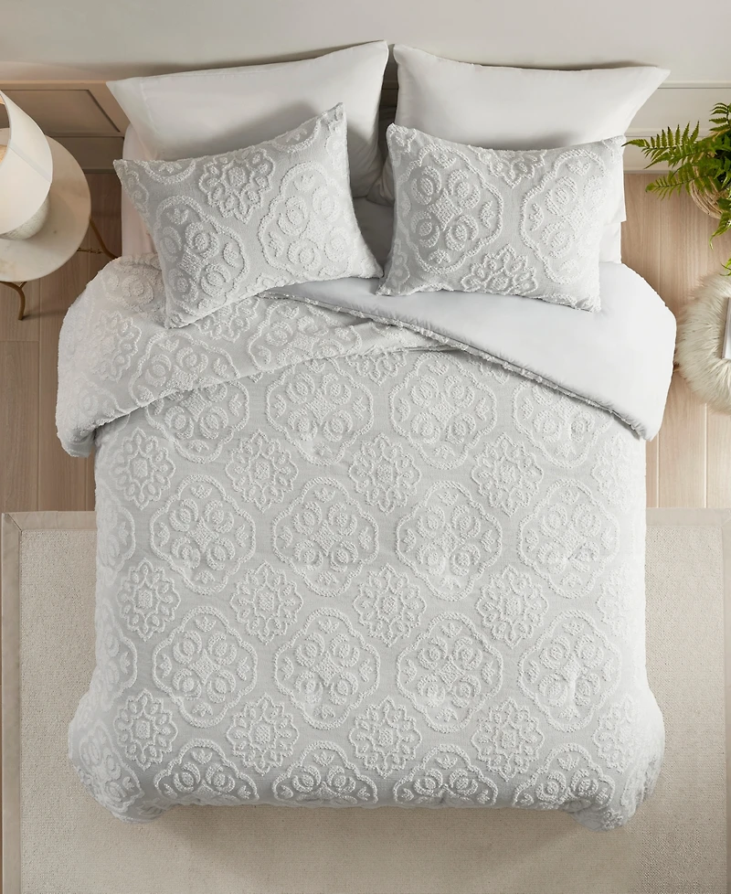 Madison Park Everly Woven Medallion 3-Pc. Duvet Cover Set