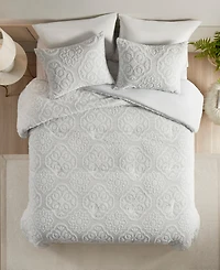 Madison Park Everly Woven Medallion 3-Pc. Duvet Cover Set