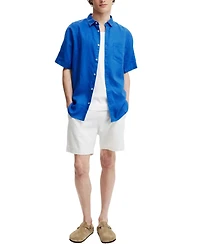 Cotton On Men's Linen Short Sleeve Shirt