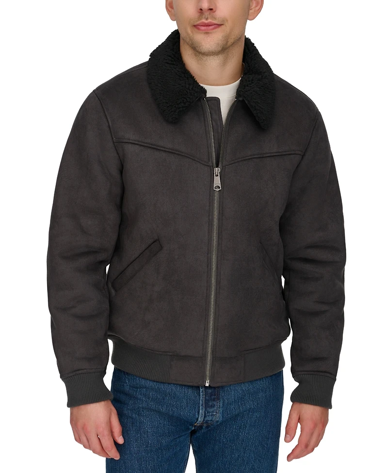 Levi's Men's Faux-Shearling Full-Zip Bomber Jacket