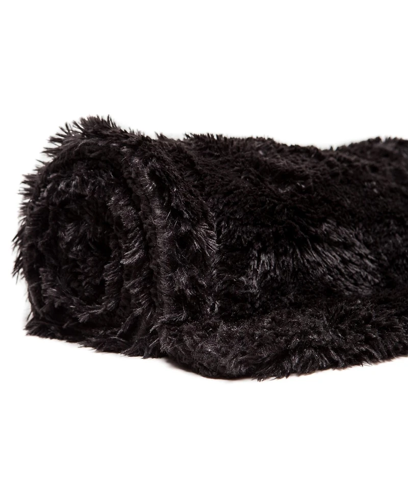 Chanasya Premium Throw Blanket & Pillow Cover - Long Faux Fur Fuzzy Sherpa (50" x 65”) 2 Covers (18" 18”)