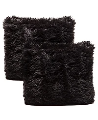 Chanasya Premium Throw Blanket & Pillow Cover - Long Faux Fur Fuzzy Sherpa (50" x 65”) 2 Covers (18" 18”)