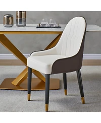 Streamdale Modern Pu Leather Dining Chair (Set of 2)
