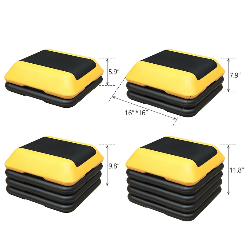 Streamdale Furniture Height-Adjustable Aerobic Step Platform