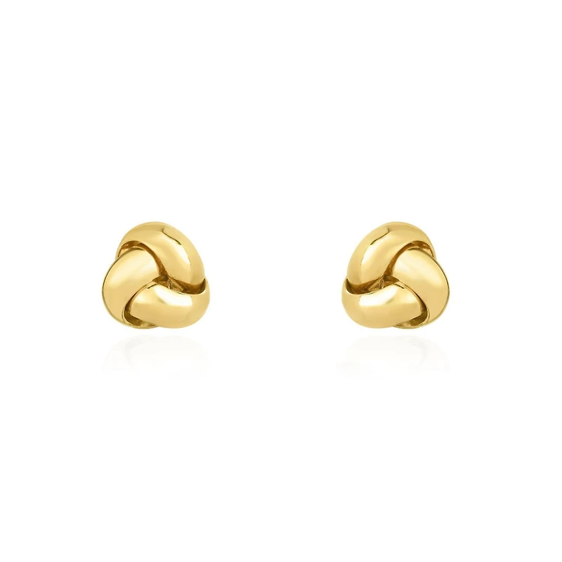 The Lovery Polished Gold Knot Stud Earring 14K Gold