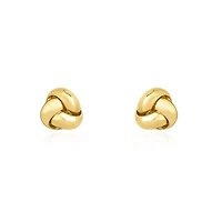 The Lovery Polished Gold Knot Stud Earring 14K Gold