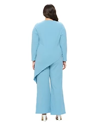 L I V D Plus Size Gianna Asymmetrical Rib Set