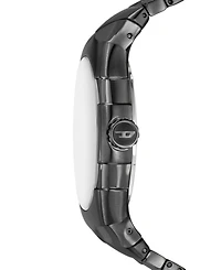 Diesel Men's D-Sruptor Quartz Three-Hand Black Stainless Steel 42mm