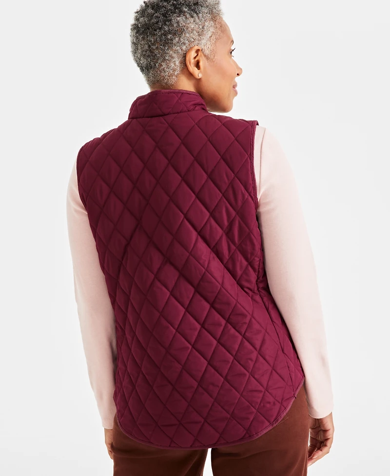Style & Co Petite Quilted Vest, Created for Macy's