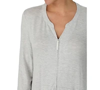Ellen Tracy Women's Zip-Front 3/4-Sleeve Robe