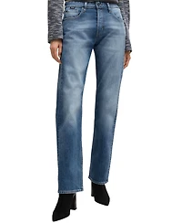 Boss by Hugo Boss Women's Straight-Fit Faded-Blue Jeans