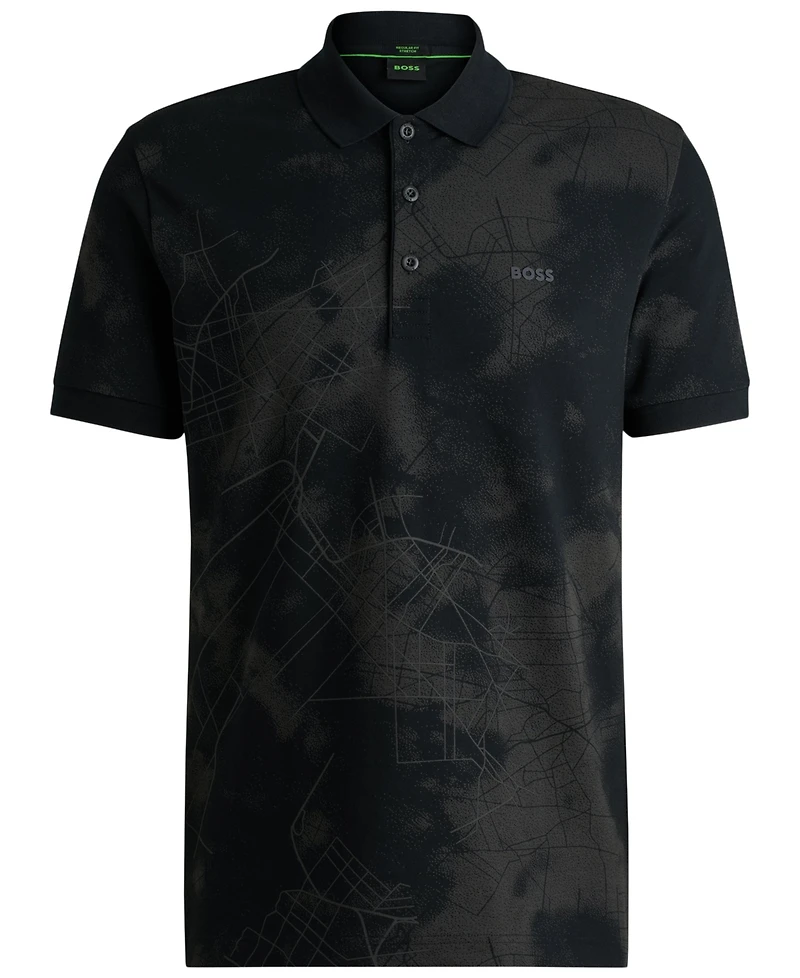 Boss by Hugo Men's Reflective Print Polo