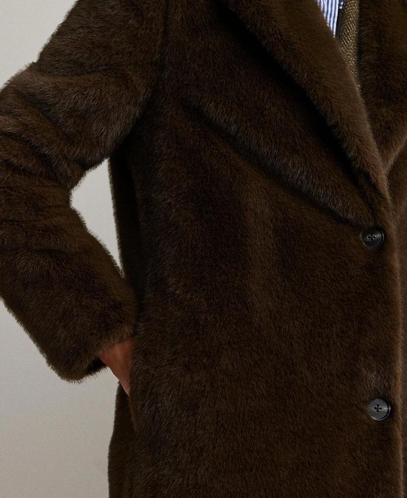 Lauren Ralph Lauren Women's Faux-Fur Single-Breasted Coat