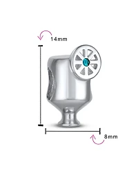 Bling Jewelry Tropical Cocktail Drink Umbrella Margarita Pina Colada Glass Goblet Vacation Charm Bead Sterling Silver Fits European Bracelet