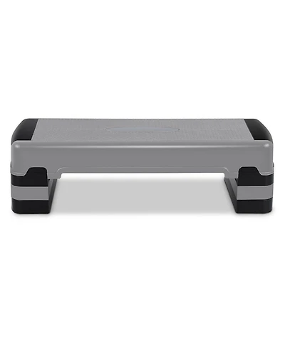 Skonyon 35 Inch Aerobic Cardio Adjustable Exercise Stepper with Risers