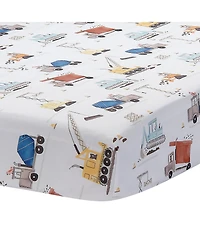 Bedtime Originals 4-Piece Construction Zone Gray/Navy/White Toddler Bedding Set