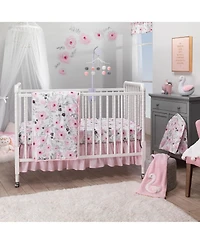 Bedtime Originals Blossom Pink/White Swan Coral Fleece Baby Blanket