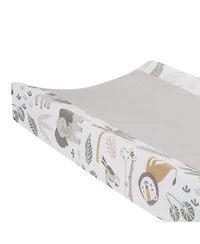 Lambs & Ivy Jungle Friends Soft, Warm & Cozy Safari Changing Pad Cover - Gray