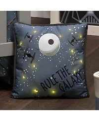 Lambs & Ivy Star Wars Signature Galaxy Led Light-Up Decorative Throw Pillow