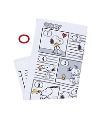 Lambs & Ivy Snoopy Milestone Photo Opportunity Black/White Fleece Baby Blanket