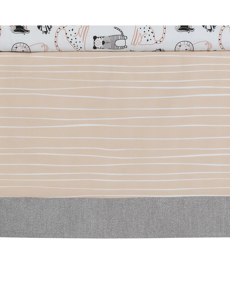 Lambs & Ivy Patchwork Jungle 5-Piece Nursery Baby Crib Bedding Set