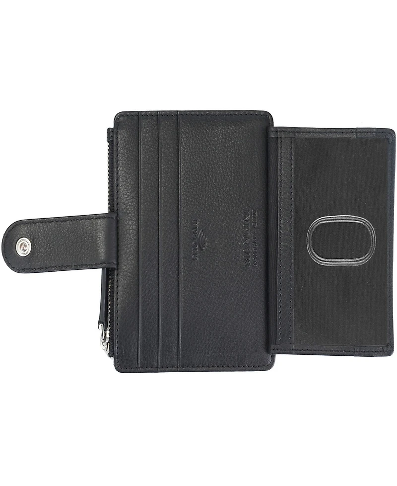 Mancini Women's Croco2 Rfid Secure Card Case Wallet