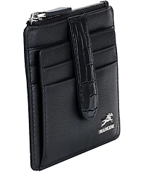 Mancini Women's Croco2 Rfid Secure Card Case Wallet