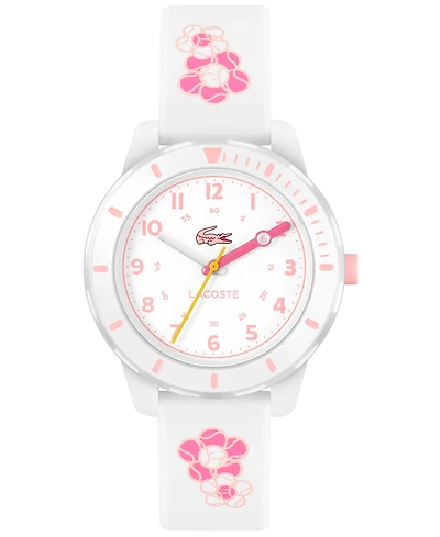 Lacoste Kids Mini Tennis White Silicone Strap Watch 34.5mm