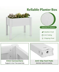 Raised Garden Bed with Water Level Indicator Drainage Hole for Vegetables Outdoor