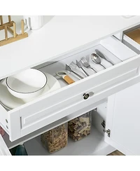 Modern Sideboard Cabinet with Drawers and Adjustable Shelves