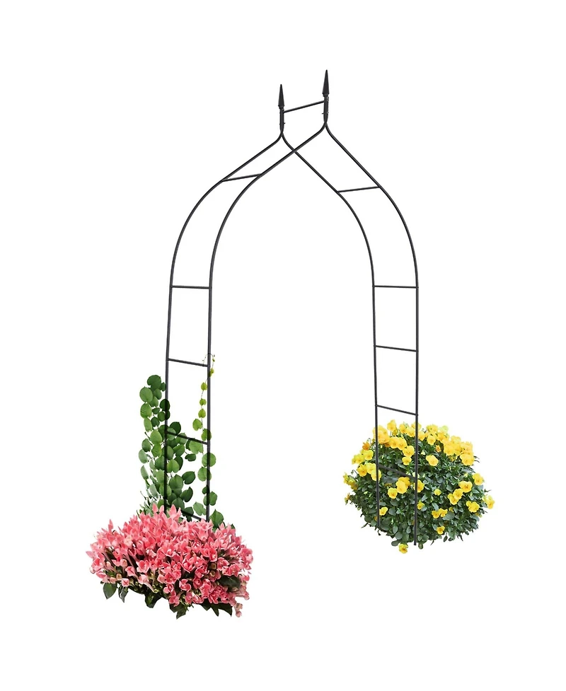 Sugift 8 Feet 4 Inch High Gothic Steel Rose Arch