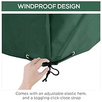 Dark Green Heavy Duty Outdoor Sectional Sofa Cover (97" x 65" x 26")