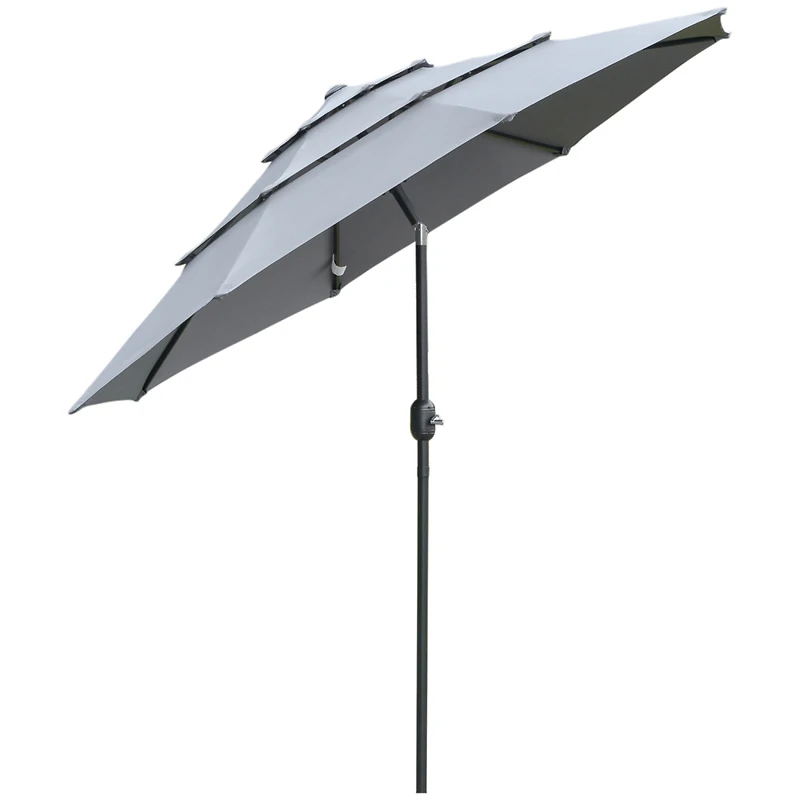 9FT 3-Tier Patio Market Umbrella with Tilt