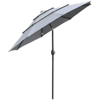 9FT 3-Tier Patio Market Umbrella with Tilt