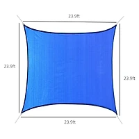 24' x 24' Sun Shade Sail Canopy, Uv Block for Patio Backyard Lawn Garden, Blue