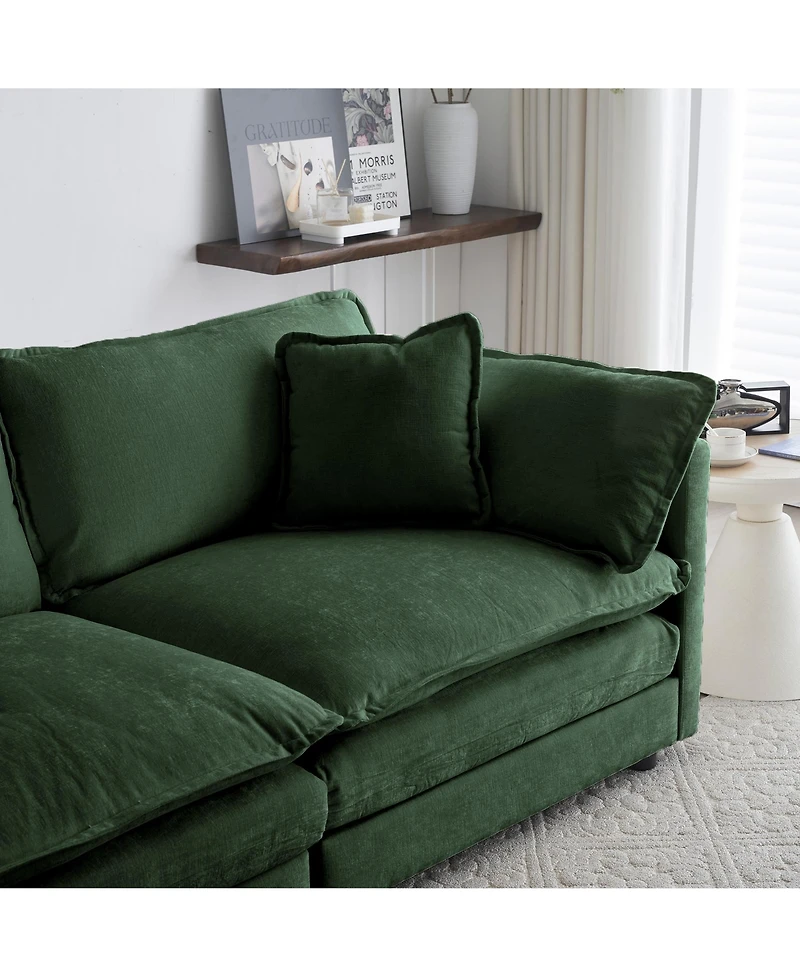Streamdale Furniture Chenille Fabric Ottomans: Perfect Sofa Companions