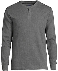 Lands' End Big & Tall Knit Rib Pajama Henley