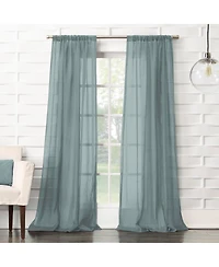 Silvia Crushed Texture Semi-Sheer Rod Pocket Curtain Panel