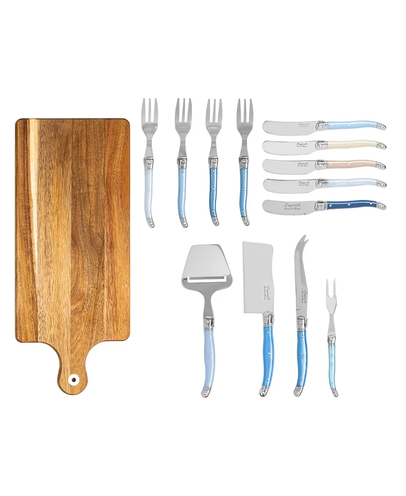 French Home Laguiole 13 Piece Charcuterie Set with Wood Serving Board