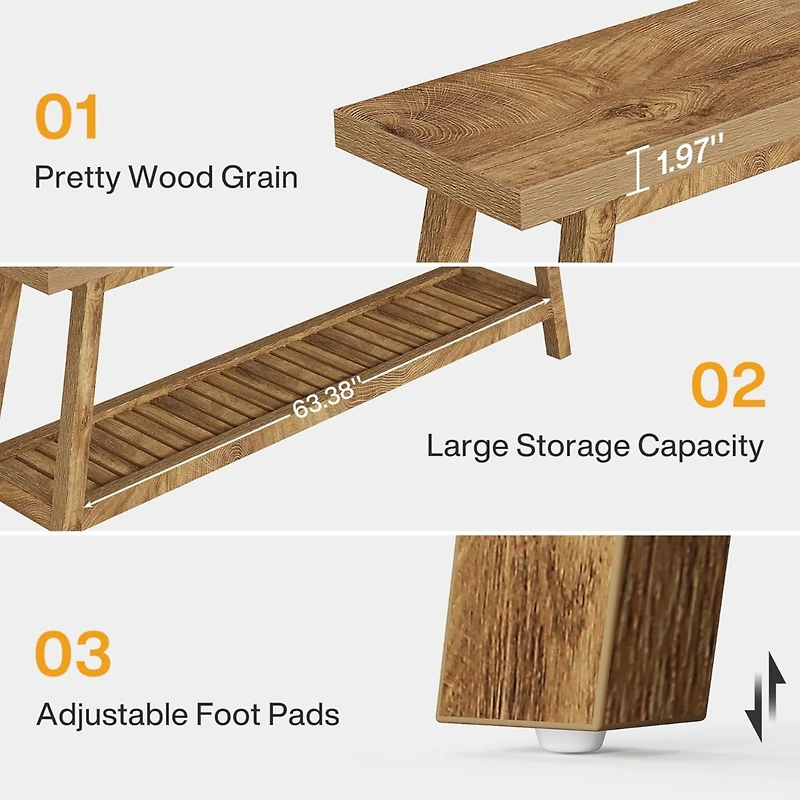Tribesigns Farmhouse Console Entryway Table: 70.9 Inches Extra Long Console Table for Entryway