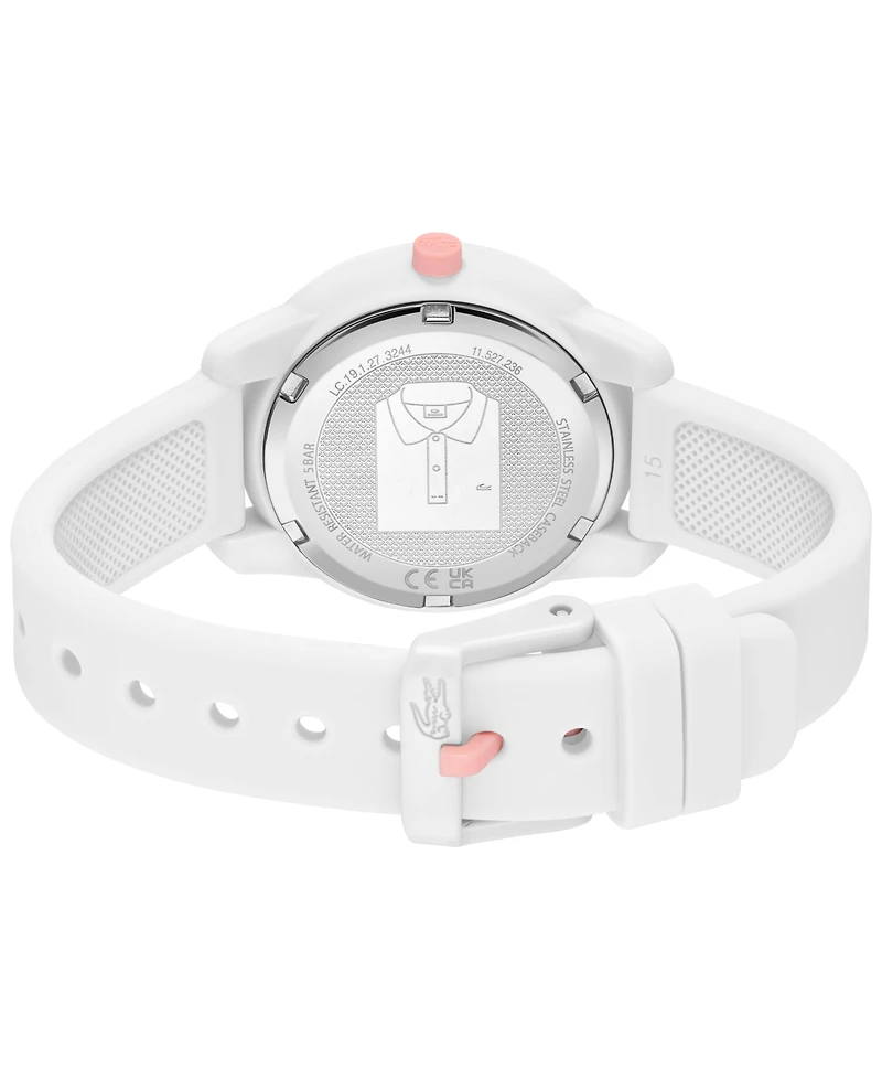 Lacoste Kids Mini Tennis White Silicone Strap Watch 34.5mm