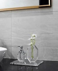 Lainy Home Octagon Crystal Soap Dispenser with Silver Pump