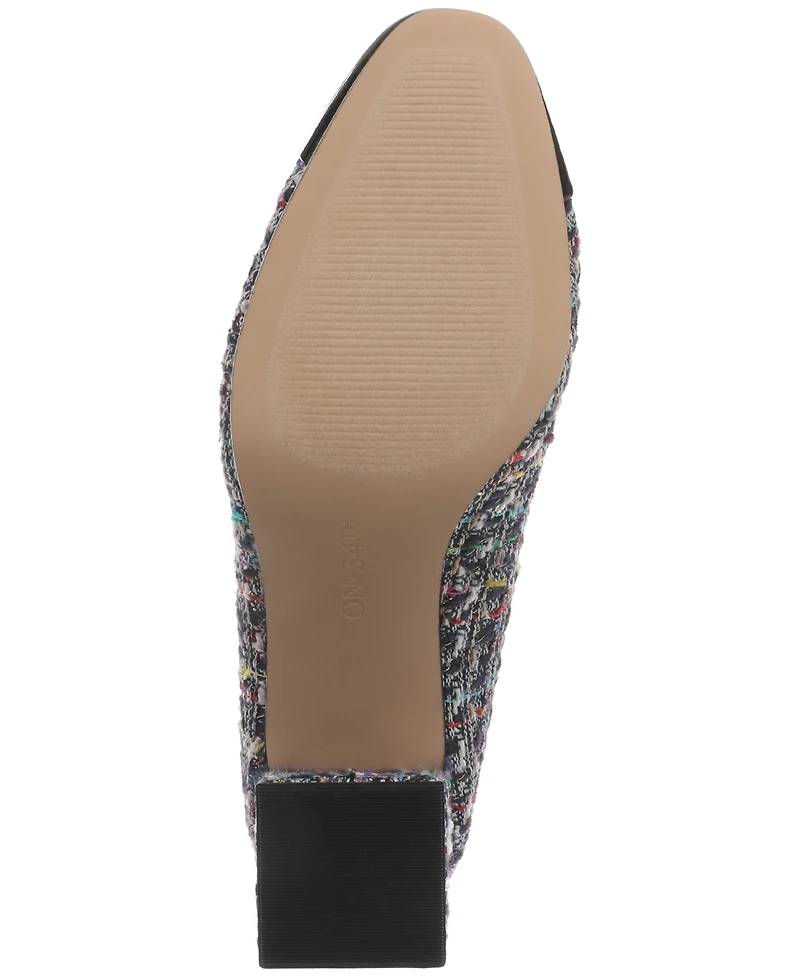 On 34th Tillyy Cap-Toe Block-Heel Pumps, Created for Macy's