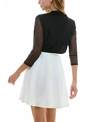 City Studios Juniors' Glittered Open-Front Shrug