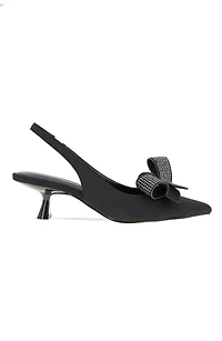 BCBGeneration Women's Kasti Slingback Kitten-Heel Bow Pumps