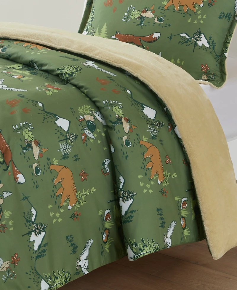 Intelligent Design Heath Forest Animals Plush Reversible -Pc. Comforter Set