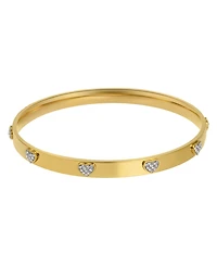 Adornia Gold Tarnish Resistant Cubic Zirconia Hearts Stacking Bangle