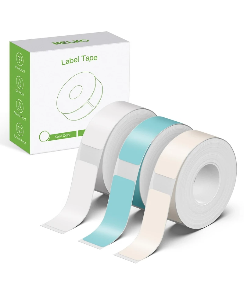 Nelko Genuine P21 Label Maker Tape, Adapted Label Print Paper, 14x40mm (0.55"x1.57"), Standard Laminated Labeling Replacement, Multipurpose of P21, 18
